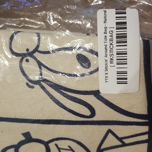 YTV Stickin' Around Tote Bag Natural NWT - Picture 7 of 8